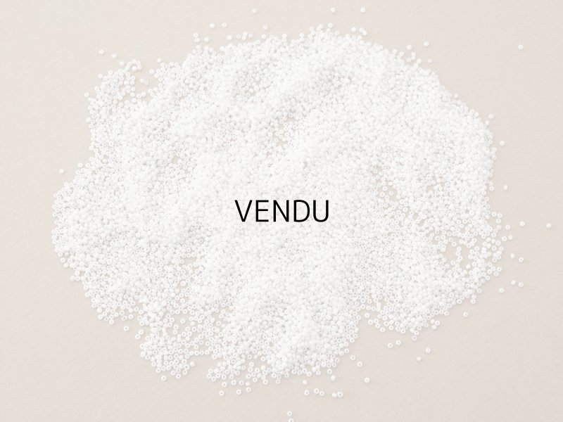 画像12: アンティーク 極小 カット入り クリスタルガラス パールホワイトのシードビーズ 