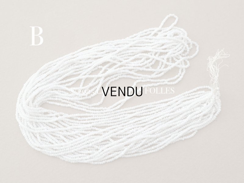 画像5: アンティーク 極小 カット入り クリスタルガラス パールホワイトのシードビーズ 