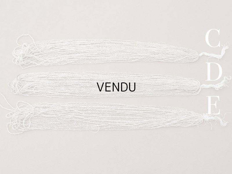 画像7: アンティーク シードビーズ クリア＆シルバー ガラス製 22〜26g 1cm=8〜9粒