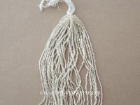 アンティーク シードビーズ クリア＆シルバー ガラス製 22〜26g 1cm=8〜9粒