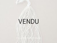 アンティーク シードビーズ クリア＆シルバー ガラス製 22〜26g 1cm=8〜9粒