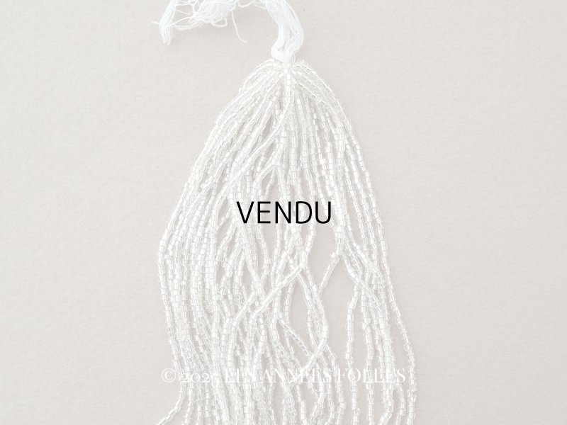 画像1: アンティーク シードビーズ クリア＆シルバー ガラス製 22〜26g 1cm=8〜9粒