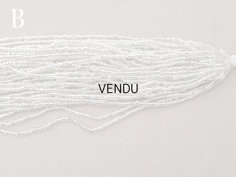 画像6: アンティーク シードビーズ クリア＆シルバー ガラス製 22〜26g 1cm=8〜9粒