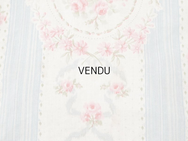 画像22: アンティーク 薔薇のメダイヨン ファブリック 120×295cm