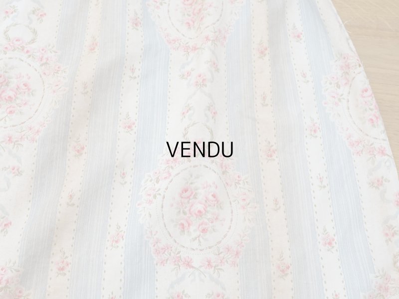 画像8: アンティーク 薔薇のメダイヨン ファブリック 120×295cm