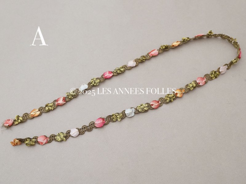 画像4: アンティーク 6色の大きな薔薇のロココトリム ロココリボン 1.2cm幅