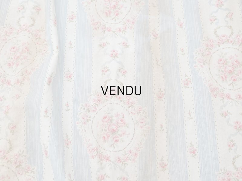 画像7: アンティーク 薔薇のメダイヨン ファブリック 120×295cm