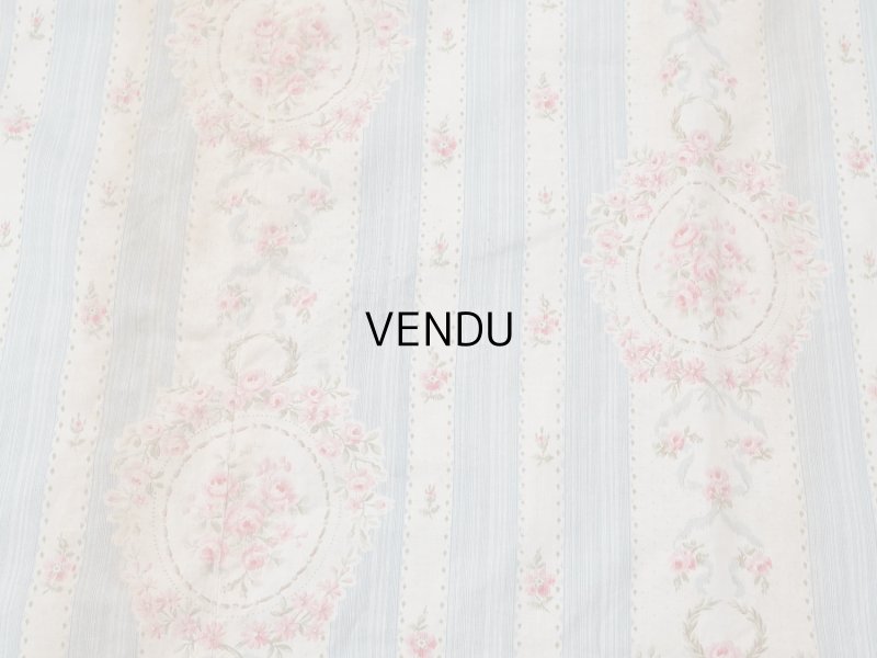 画像13: アンティーク 薔薇のメダイヨン ファブリック 120×295cm