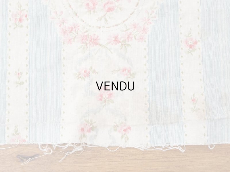 画像23: アンティーク 薔薇のメダイヨン ファブリック 120×295cm