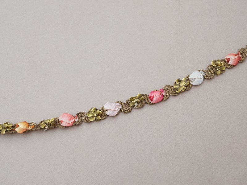 画像3: アンティーク 6色の大きな薔薇のロココトリム ロココリボン 1.2cm幅