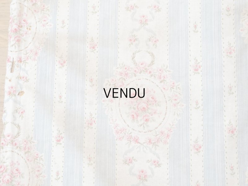 画像15: アンティーク 薔薇のメダイヨン ファブリック 120×295cm