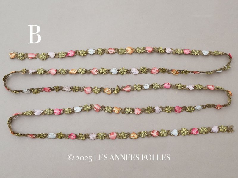 画像6: アンティーク 6色の大きな薔薇のロココトリム ロココリボン 1.2cm幅