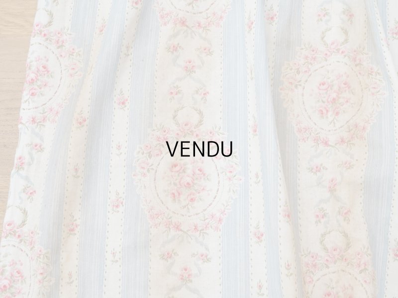 画像6: アンティーク 薔薇のメダイヨン ファブリック 120×295cm