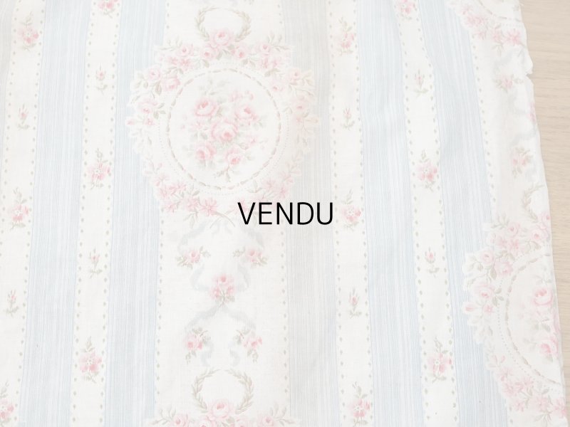 画像14: アンティーク 薔薇のメダイヨン ファブリック 120×295cm