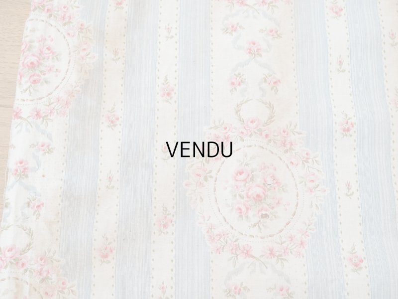 画像12: アンティーク 薔薇のメダイヨン ファブリック 120×295cm
