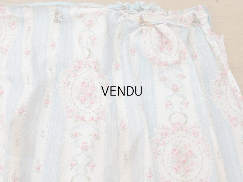 画像5: アンティーク 薔薇のメダイヨン ファブリック 120×295cm