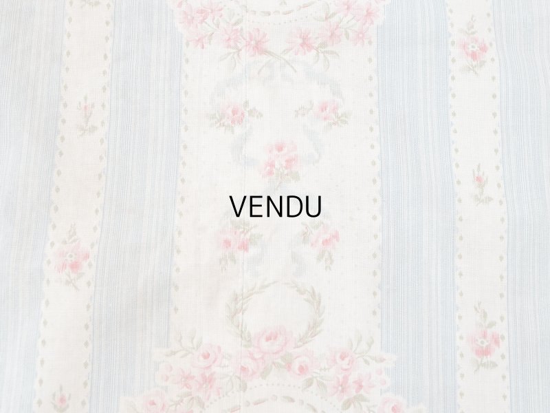 画像21: アンティーク 薔薇のメダイヨン ファブリック 120×295cm