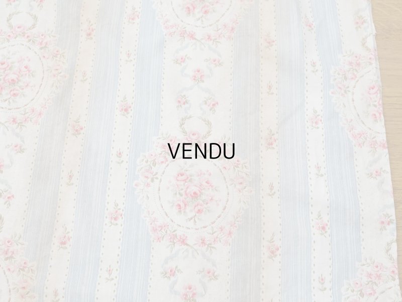 画像11: アンティーク 薔薇のメダイヨン ファブリック 120×295cm