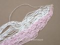 アンティーク シードビーズ ミルキーピンク＆ホワイト 1cm=11粒 キャビアビーズ マイクロビーズ 93〜94g