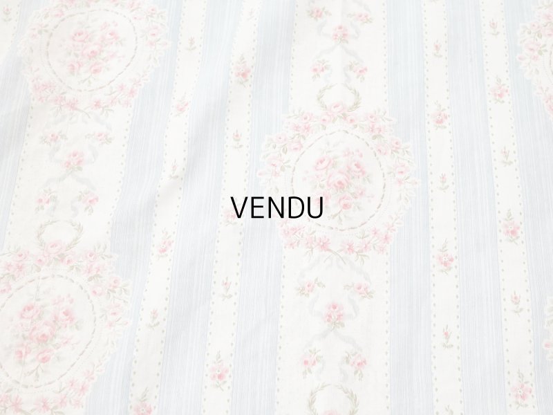 画像19: アンティーク 薔薇のメダイヨン ファブリック 120×295cm