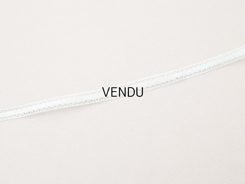 画像2: アンティーク シルク製 サテンリボン 透かし柄 76cm パウダーブルーグリーン