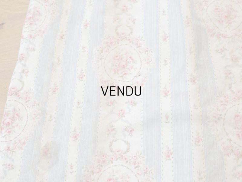 画像9: アンティーク 薔薇のメダイヨン ファブリック 120×295cm