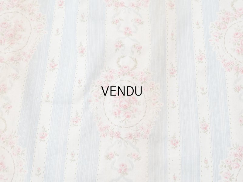 画像10: アンティーク 薔薇のメダイヨン ファブリック 120×295cm