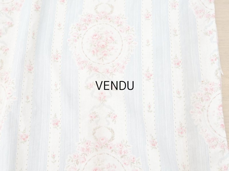 画像20: アンティーク 薔薇のメダイヨン ファブリック 120×295cm