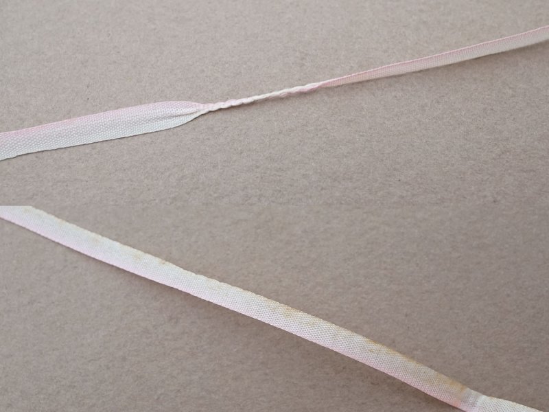 画像5: アンティーク  リボン刺繍 & ロココトリム用 シルク製 リボン パウダーピンクのグラデーション 3mm幅 