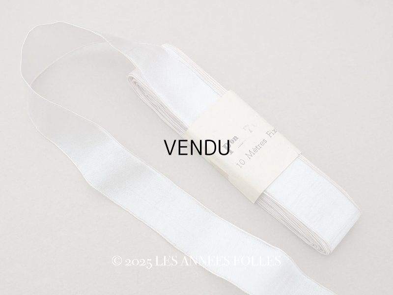 画像1: アンティーク オーガンジーのリボン パウダーパープル 10m 