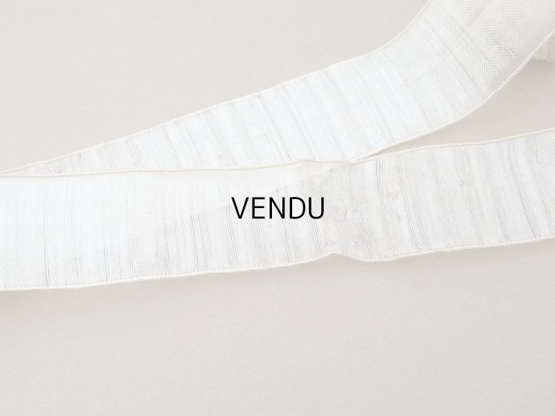 画像4: アンティーク オーガンジーのリボン オフホワイト 10m 