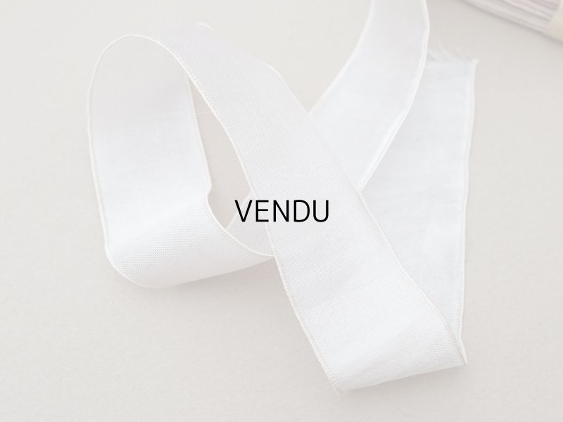 画像3: アンティーク オーガンジーのリボン パウダーパープル 10m 