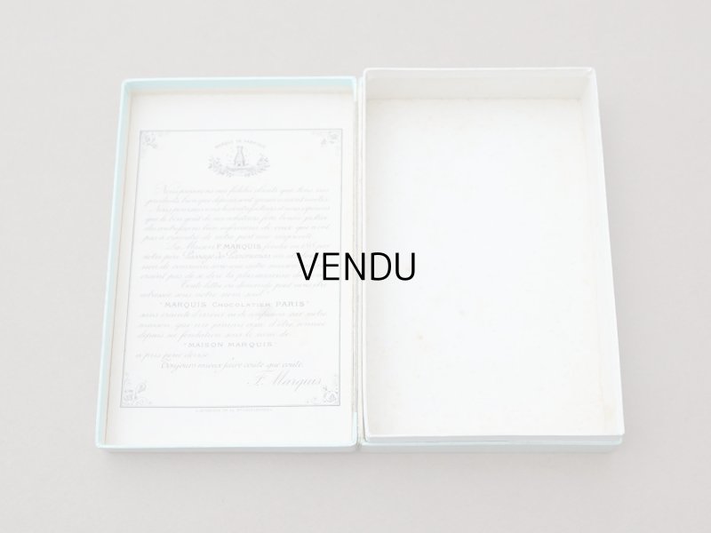 画像6: アンティーク ラングドシャのお菓子箱『ショコラ・フランソワ・ マルキ』LES LANGUES DOREES DE F.MARQUIS - CHOCOLAT FRANCOIS MARQUIS PARIS -