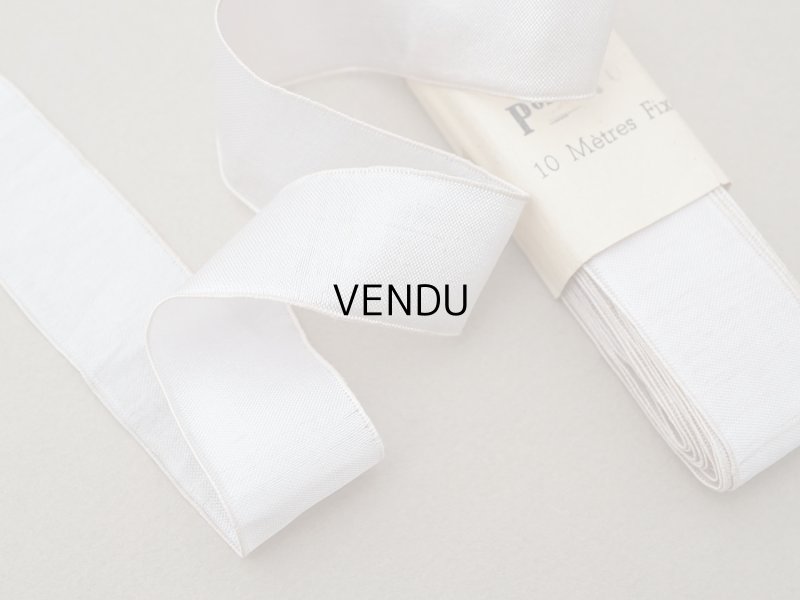 画像2: アンティーク オーガンジーのリボン パウダーパープル 10m 