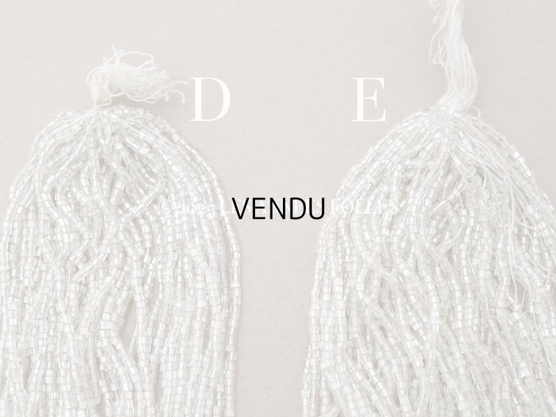 画像9: アンティーク シードビーズ クリア＆ホワイトシルバー ガラス製 35〜59g 1cm=7粒