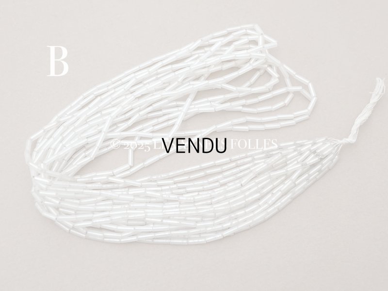 画像6: アンティーク 磨りガラス＆シルバー ガラスビーズ 7×2mm