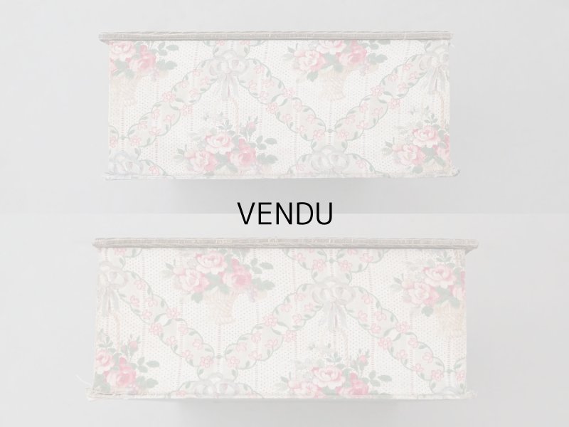 画像5: アンティーク ローズパニエ 大きなカルトナージュボックス 36×22.5×9.1cm