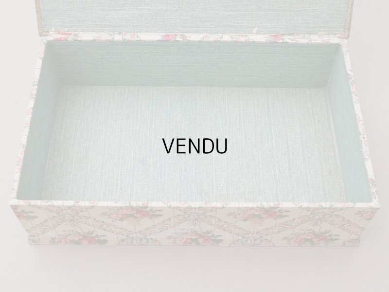 画像7: アンティーク ローズパニエ 大きなカルトナージュボックス 36×22.5×9.1cm