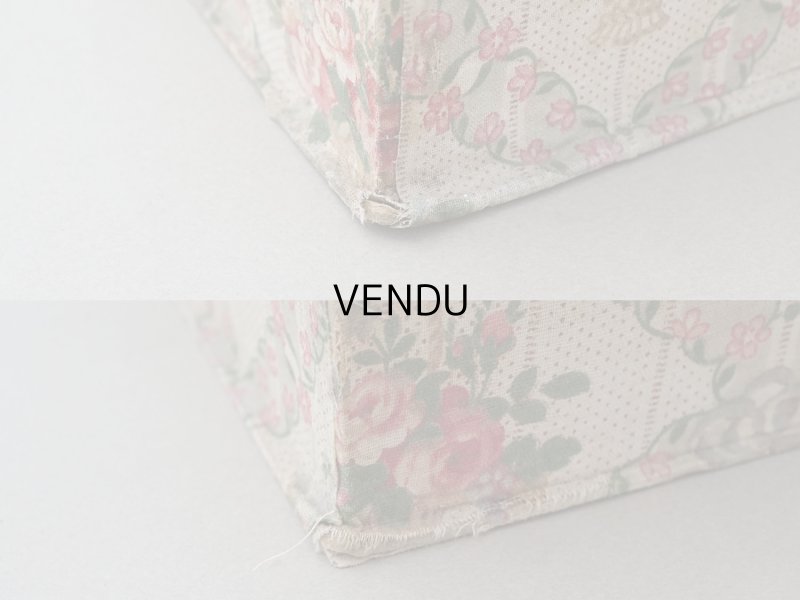 画像9: アンティーク ローズパニエ 大きなカルトナージュボックス 36×22.5×9.1cm