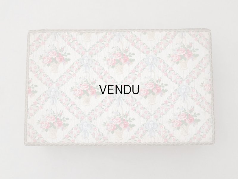 画像3: アンティーク ローズパニエ 大きなカルトナージュボックス 36×22.5×9.1cm