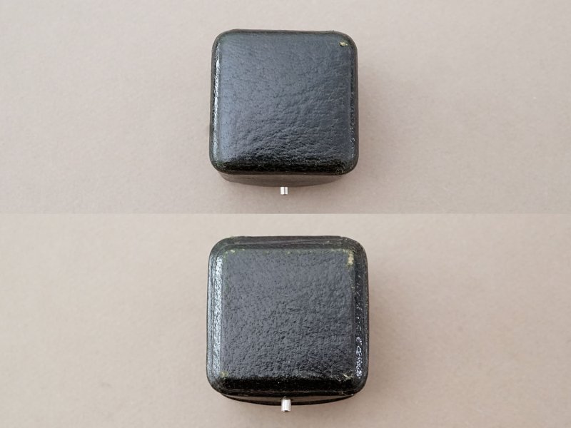 画像3: アンティーク 本革製 リングボックス 黒 ジュエリーボックス 