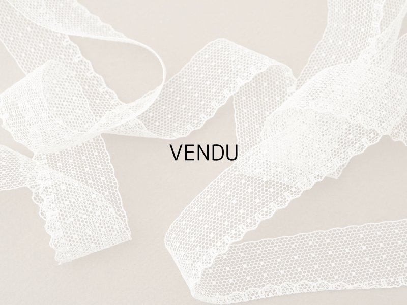 画像2: アンティーク ドット柄 スカラップ チュールレース 2.5cm幅