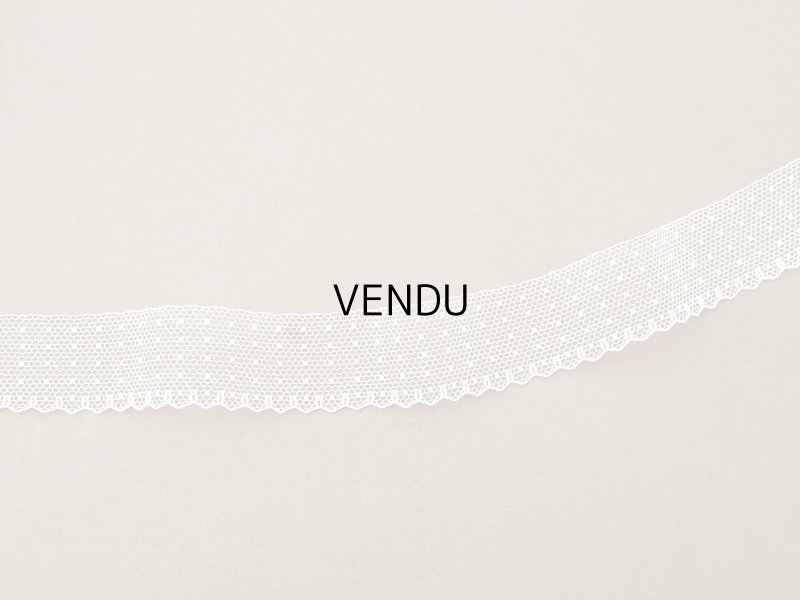 画像4: アンティーク ドット柄 スカラップ チュールレース 2.5cm幅