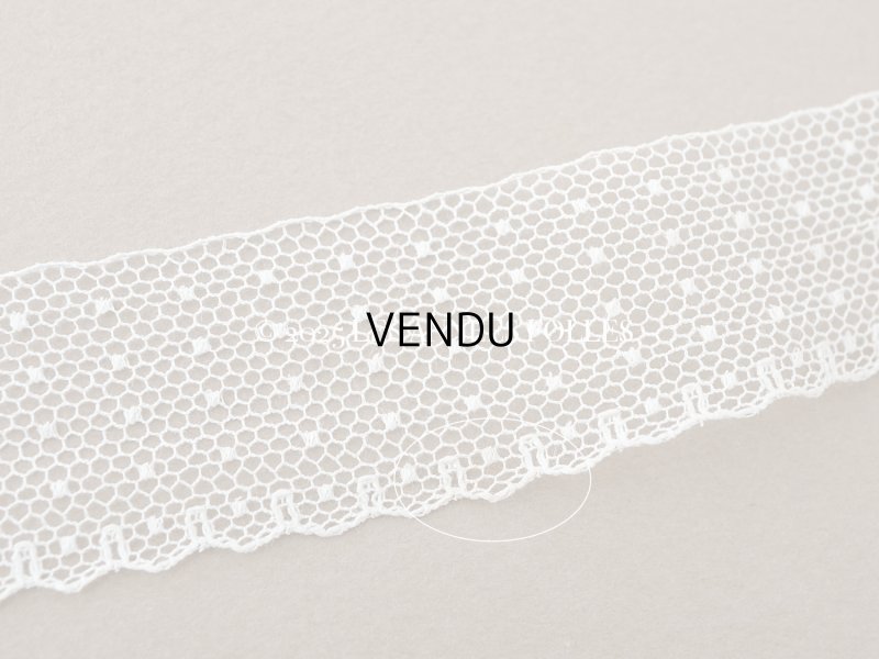 画像6: アンティーク ドット柄 スカラップ チュールレース 2.5cm幅