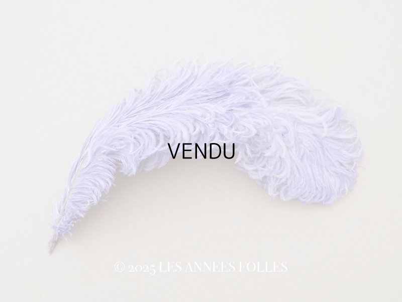 画像1: アンティーク 小さなフェザー ラヴェンダー 羽飾り 