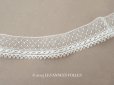 画像1: アンティーク ドット柄 スカラップ チュールレース 3.5cm幅 (1)