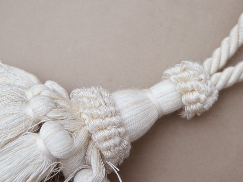 画像4: ＊蚤の市セット＊ 1900年頃 アンティーク タッセル 2点セット オフホワイト