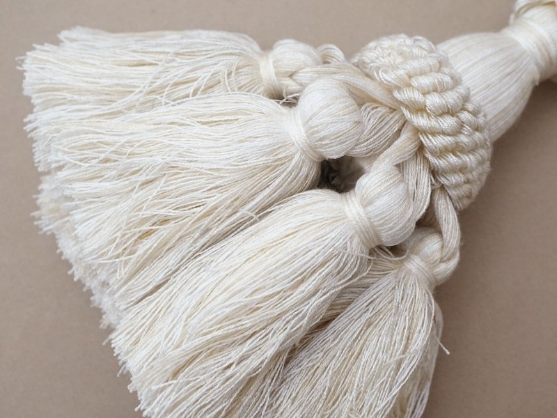 画像3: ＊蚤の市セット＊ 1900年頃 アンティーク タッセル 2点セット オフホワイト