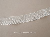 アンティーク ドット柄 スカラップ チュールレース 1.9m 2.5cm幅 オフホワイト