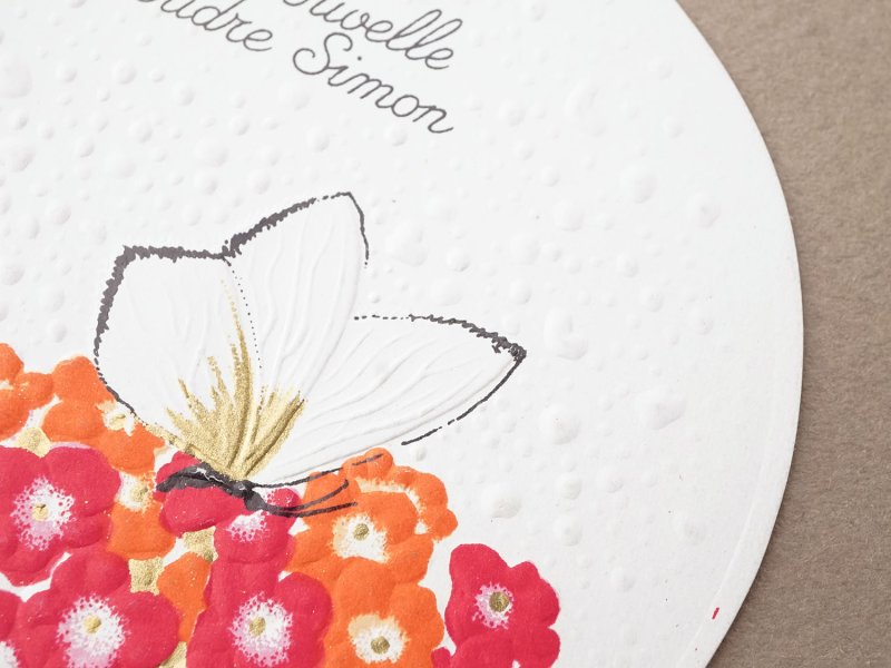 画像3: アンティーク 蝶々&紫陽花 パウダーボックスのラベル NOUVELLE POUDRE SIMON - CREME SIMON -